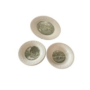 Taylor Smith Taylor Pastoral Plates & Bowl Vintage Embossed Pattern Cottagecore